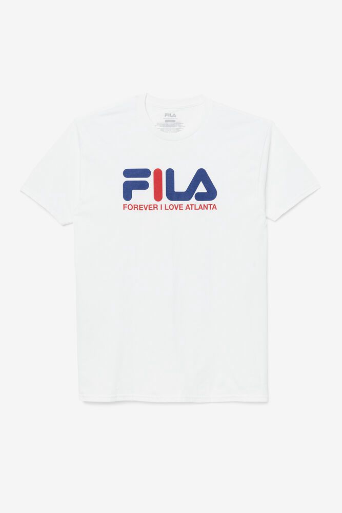 Fila T-Shirt Mens White - Forever I Love Atl - Philippines 9517824-QF